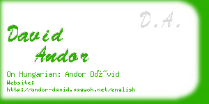 david andor business card